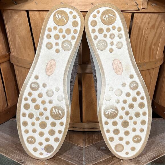 Sofft Shamira Knit Taupe Gray Perforated Brogue Sneakers Shoes Womens Size 10 - Picture 10 of 11